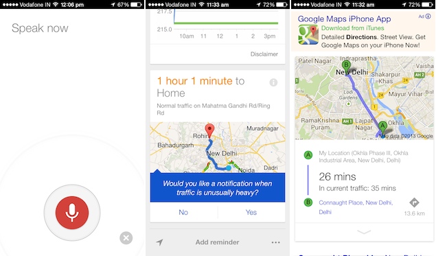 Google Search for iOS gets Notifications, Reminders, Handsfree voice and more
