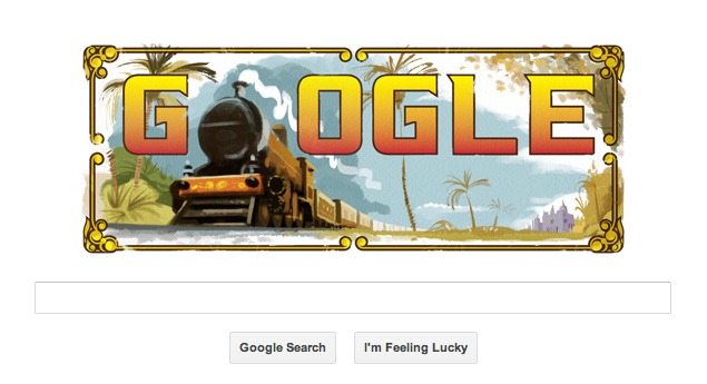 Google doodle features India's first passenger train journey
