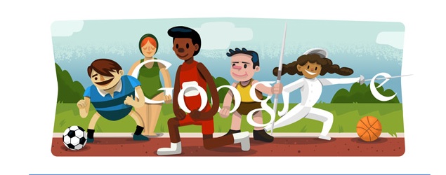 Opening ceremony London 2012 celebrated by Google doodle