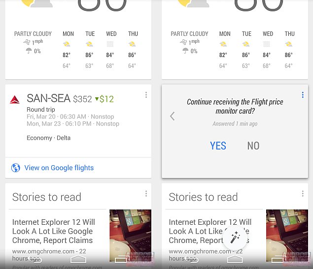 Google Now Starts Tracking Prices of Flights You Search
