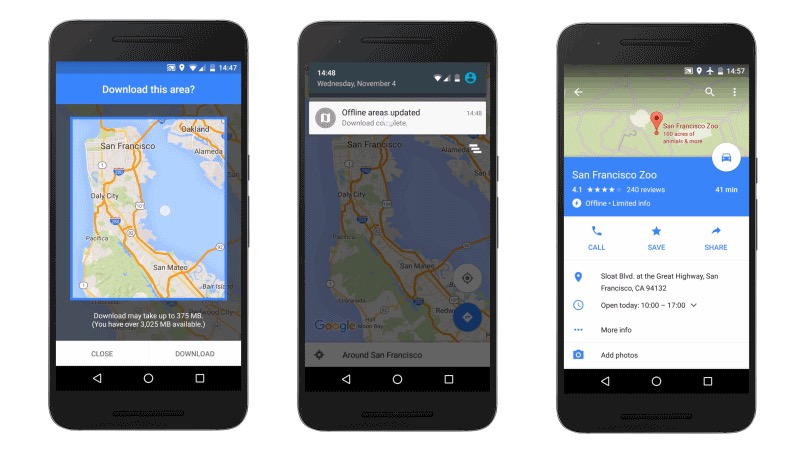 Google Maps for Android Gets Offline Navigation and Search Features