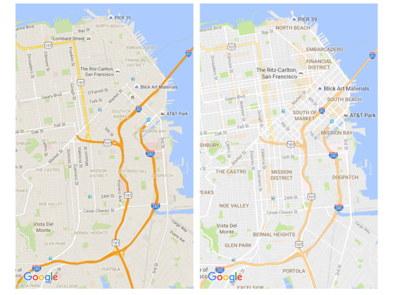 Google Maps Gets a Cleaner Look, Starts Highlighting 'Areas of Interest'