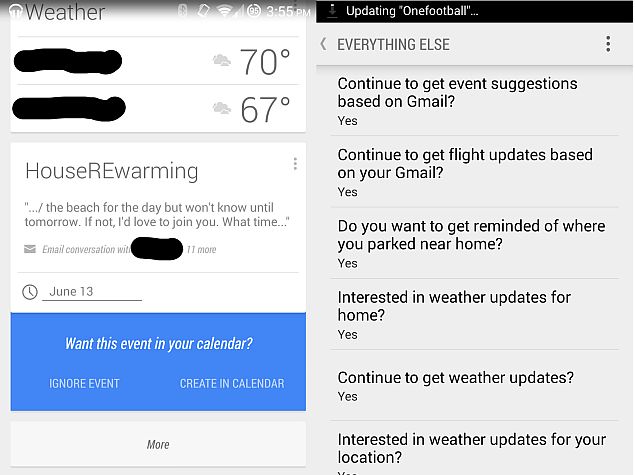 Google Now Testing Calendar Event Alerts Based on Gmail Conversations