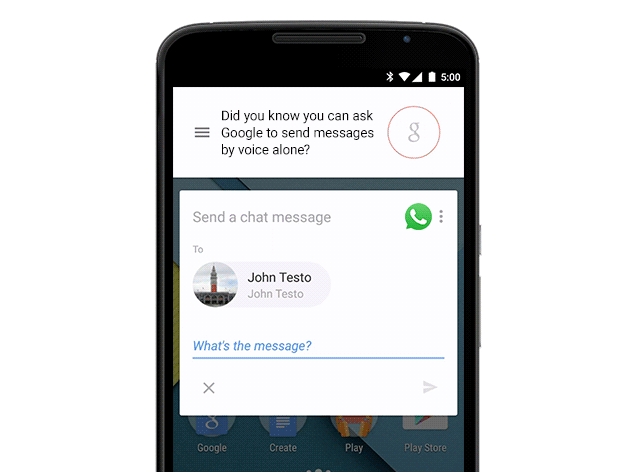 You Can Now Dictate WhatsApp Messages via Google Now Voice Command