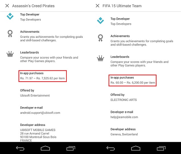 Google Play Now Shows In-App Purchase Price Ranges