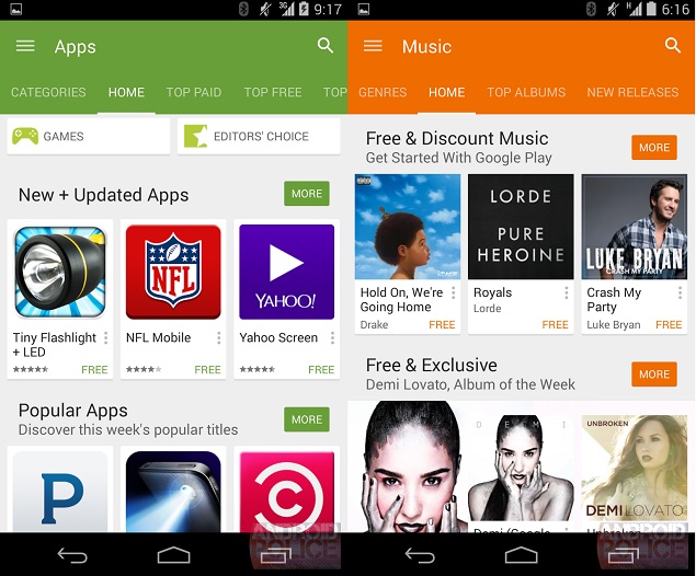 Google Play Store 5.0 Screenshot Leak Tips More 'Material Design' Changes