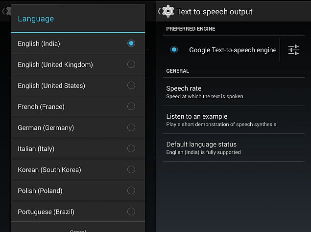 speech services by google download english