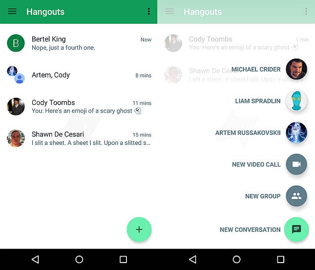 Google Hangouts 4.0 Leak Reveals an Overhauled Interface