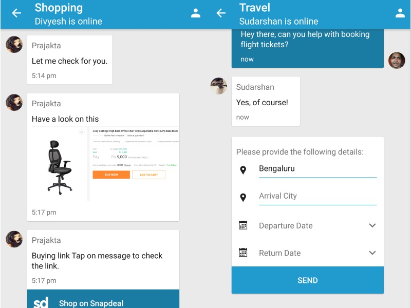 Haptik 3.0 Product Assistant App Brings Task-Based Actionable Messaging