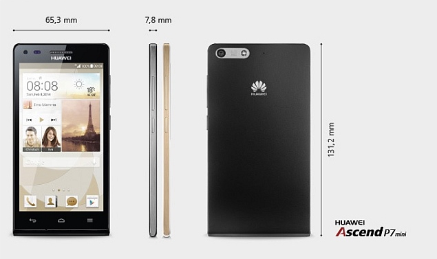 Huawei Ascend P7 mini with 4.5-inch display launched ahead of Ascend P7