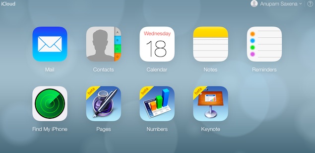 iOS 7 inspired iCloud.com website now live