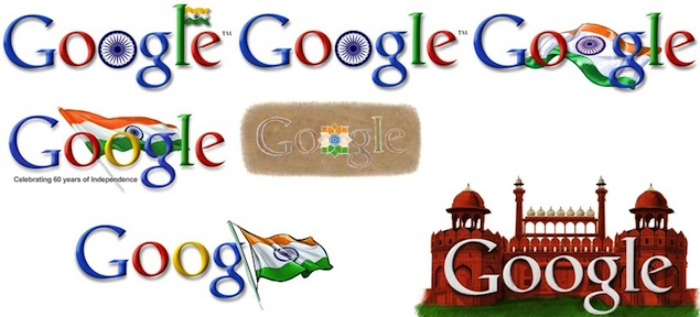 Independence Day India Google doodles over the years