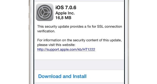 Apple releases iOS 7.0.6 and 6.1.6 update to fix major SSL security flaw