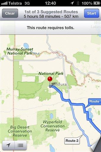iSolated: Bad Apple Maps directions lead to desert