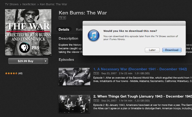Apple adds 'buy now, download later' option to iTunes Store