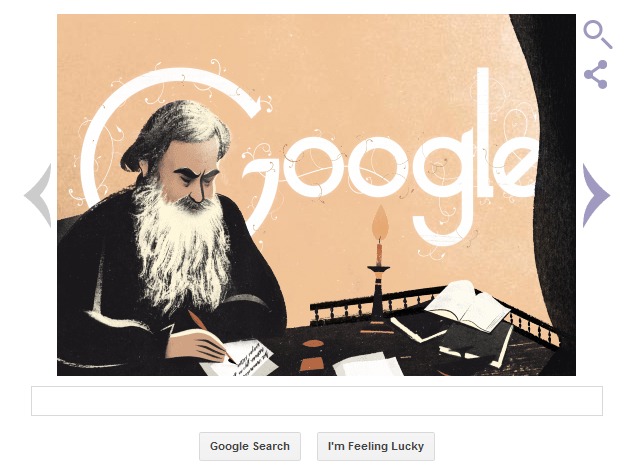 Leo Tolstoy's 186th Birth Anniversary Celebrated With a Google Doodle