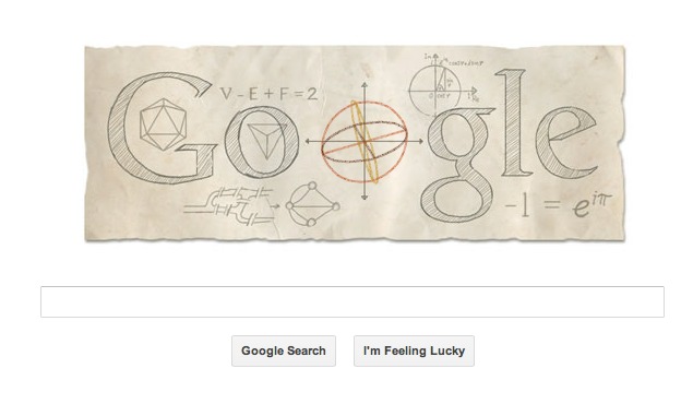 Google doodles Leonhard Euler's 306th birthday