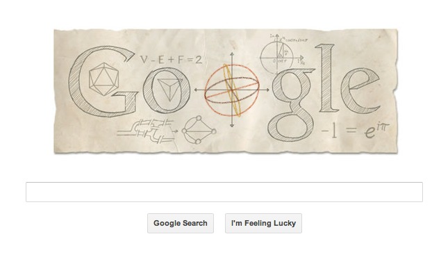 Leonhard Euler's body of work saluted by Google doodle
