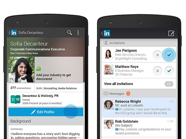 LinkedIn for Android and iOS Gets New Look for Profiles, and More