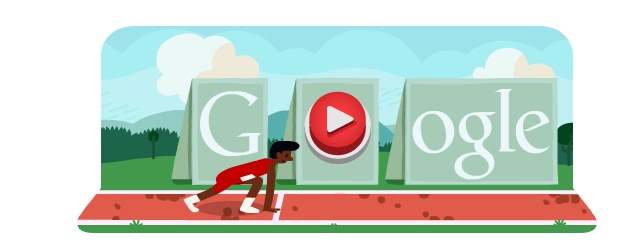 London 2012 hurdles: 2nd Google doodle of its kind