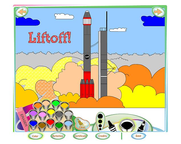 Nasa Releases Colouring Book App to Teach Kids About Rockets