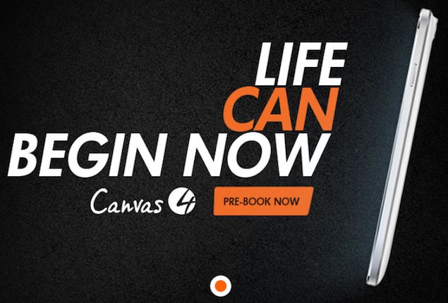 Canvas 4 pre-bookings begin, Micromax to reveal price and specs on July 8