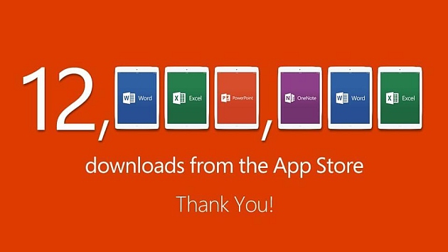 Office for iPad apps reach 12 million downloads milestone: Microsoft