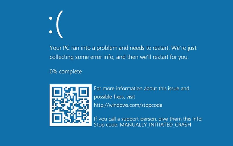 Windows 10 Blue Screen of Death Now Shows a QR Code