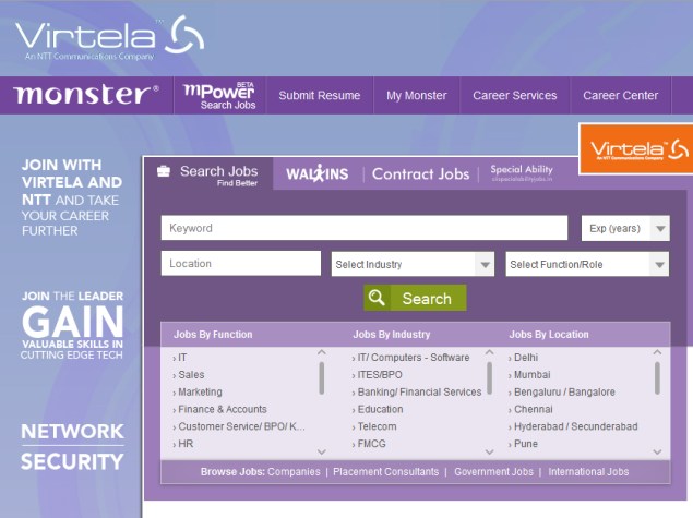 Online Hiring Activity Grows 17 Percent in June: Monster India