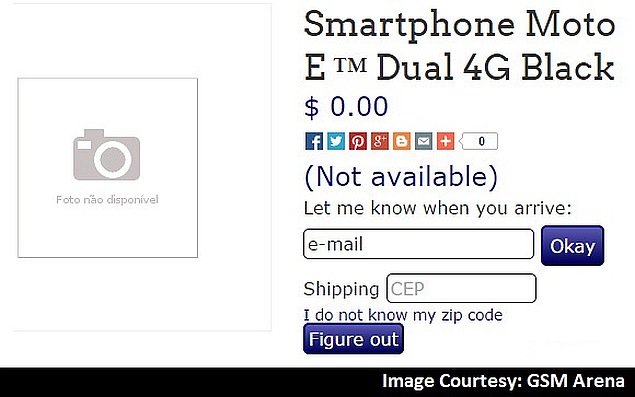 Motorola Moto E Dual 4G Briefly Listed by Online Retailer