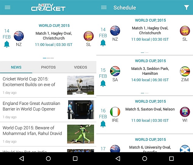 Track India vs. South Africa 2015 Cricket World Cup Updates With NDTV Cricket App