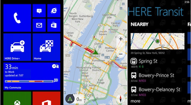  Nokia unveils Here Drive+, Here Transit for other Windows Phone devices
