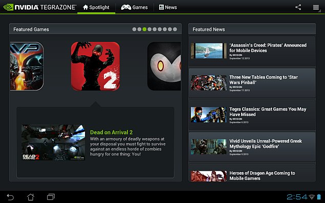 Nvidia TegraZone app now available for non-Tegra Android devices