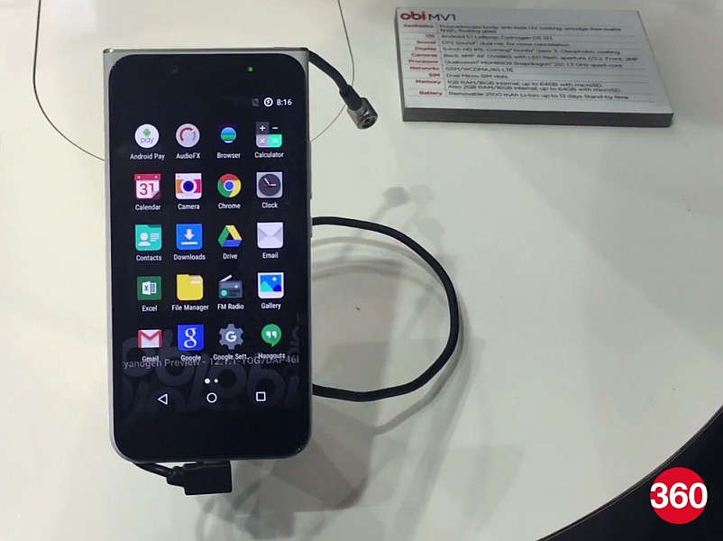ओबी वर्ल्डफोन एमवी1 बजट स्मार्टफोन की पहली झलक