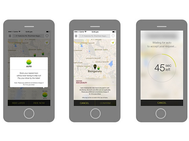 Ola Cabs Rolls Out On-Demand Auto Rickshaw Service in Delhi NCR