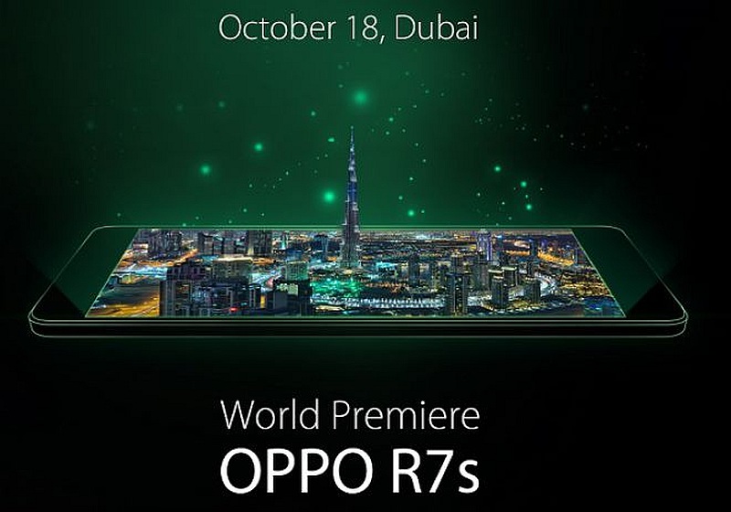 Oppo R7s Set to Launch at October 18 Event in Dubai