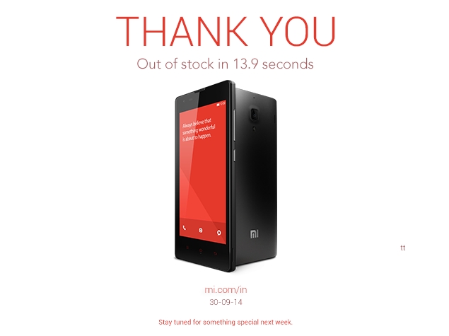 60,000 Redmi 1S Phones Go Out of Stock in 13.9 Seconds, Says Xiaomi