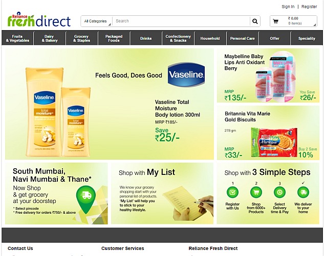 Reliance Retail Launches Online Grocery Store, Starts Service in Mumbai