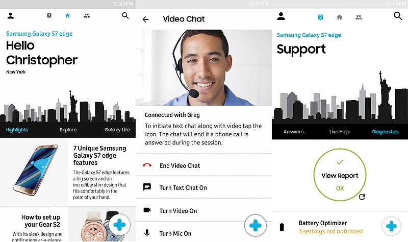 Samsung+ Customer Support App Gets Live Video Chat, Remote Access, and More