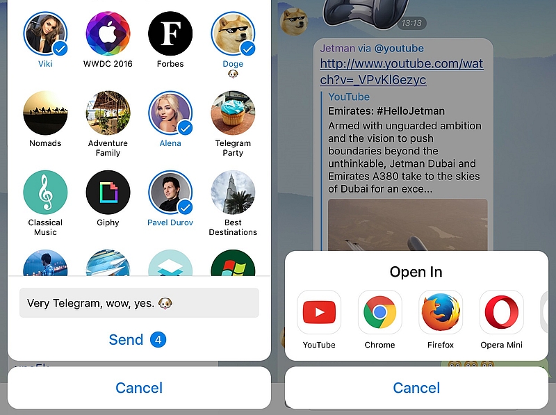 Telegram Apps Get Improved Media Sharing, Revamped UI, and Bots 2.0