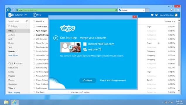 Outlook.com users start getting ability to make Skype calls from their inbox