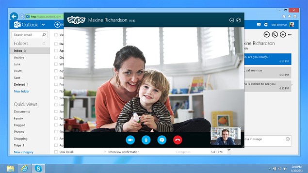Skype for Outlook.com now available globally, gains HD video chat support