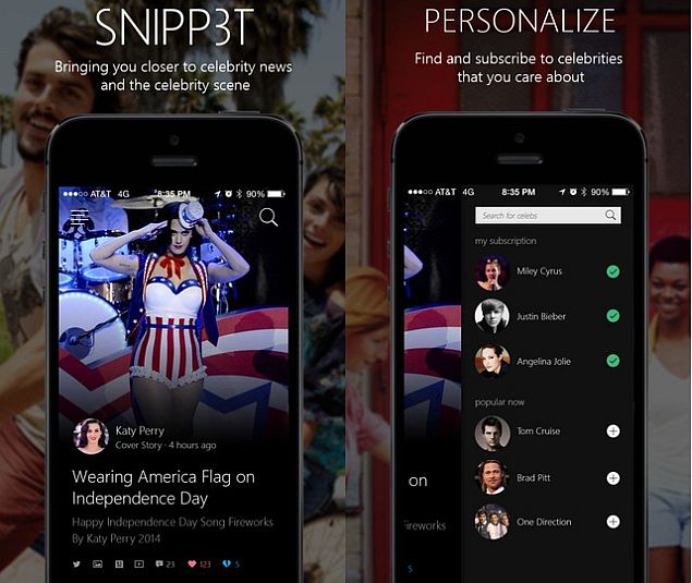 Microsoft Launches Snipp3t Celebrity News App