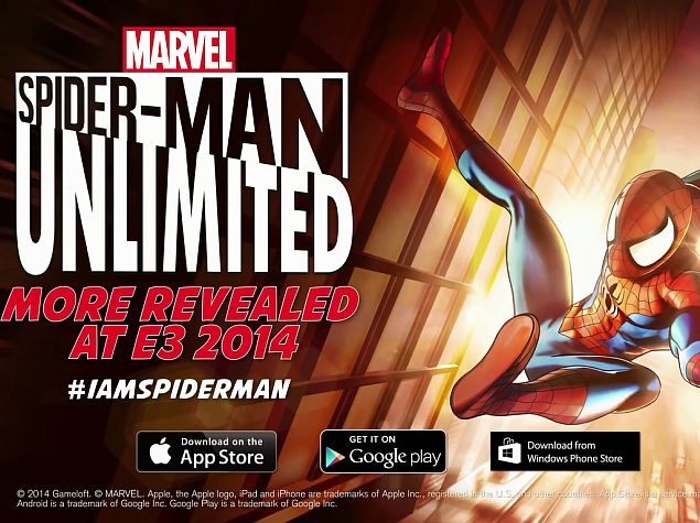 Application Spider-Man Unlimited sur iPad, iPhone et Android