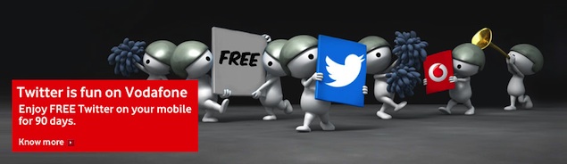 Vodafone India offers free Twitter access for three months