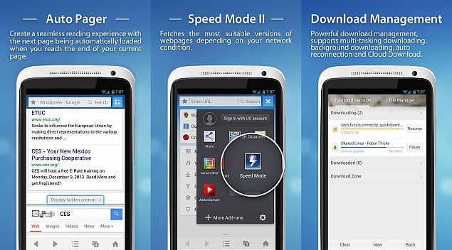 uc browser fast speed