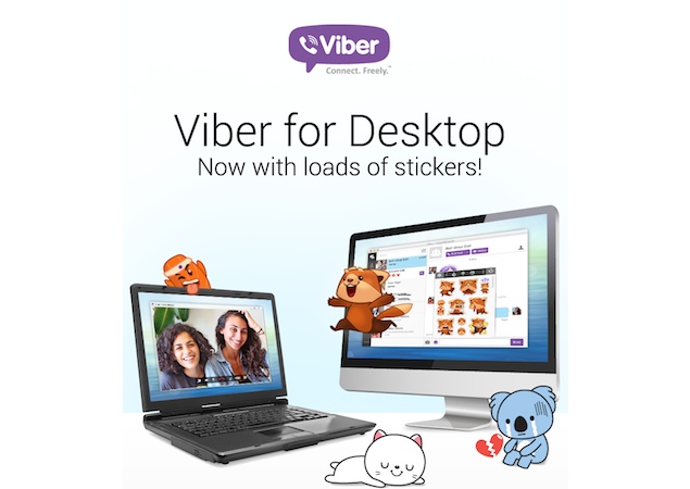 Viber updates desktop app, brings support for stickers; launches Linux client