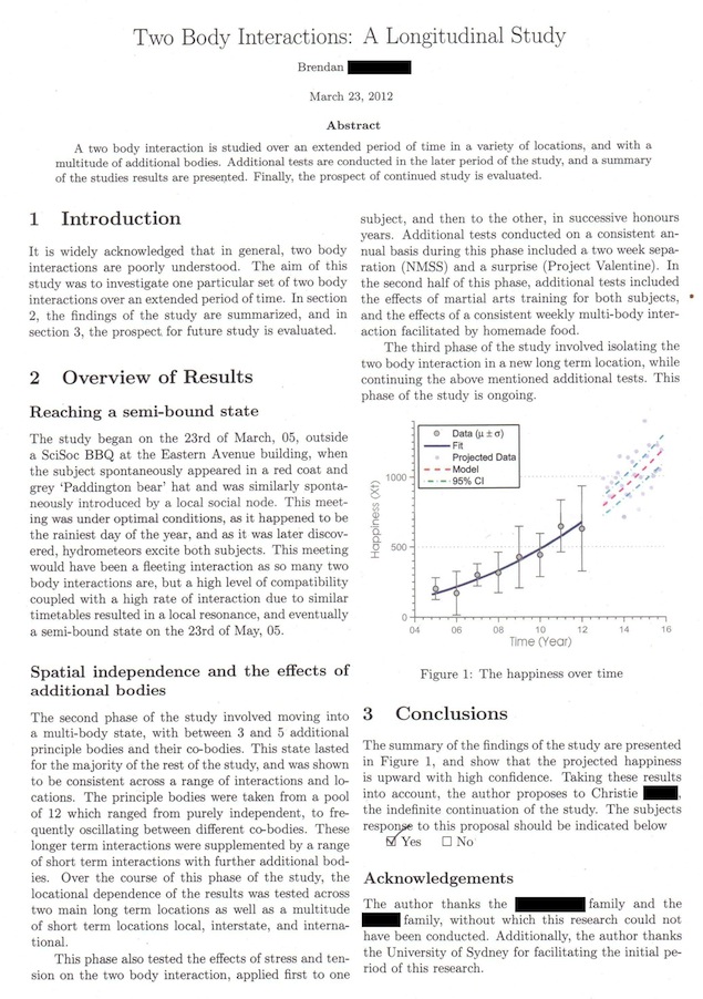 Australian's 'scientific' marriage proposal goes viral