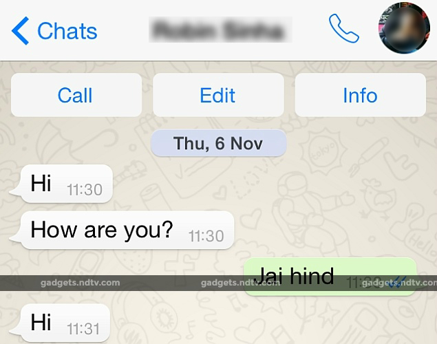 Voice Calling Buttons Show Up in WhatsApp iPhone App