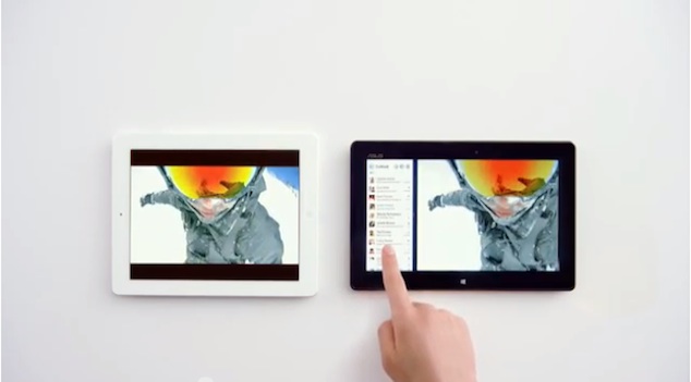 New Microsoft ad mocks Apple's iPad with Siri declaring Windows 8 tablet a winner